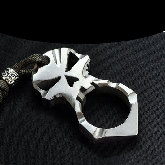 Mini Titanium Skull Portable EDC Decoration Outdoor Tool Keyaccessoryr
