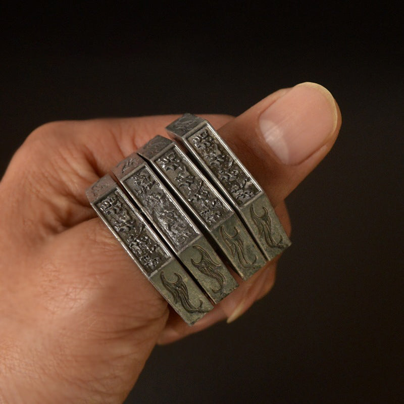 Folding Hexagon‑Style Zinc Alloy EDC Hobby Collectible Ring
