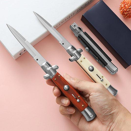 7Cr13Mov Resin Painted Wood Outdoor Folding Tools