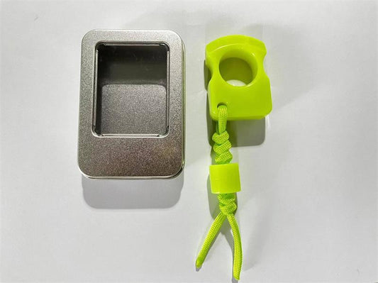 Utensile da esterno EDC portatile in plastica PA fluorescente a foro singolo