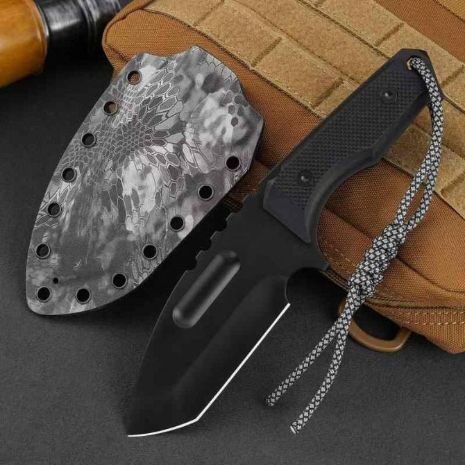 Schwarzes Titan G10 Zweifarbiges Tarnmuster K-Scheide Outdoor-Werkzeug