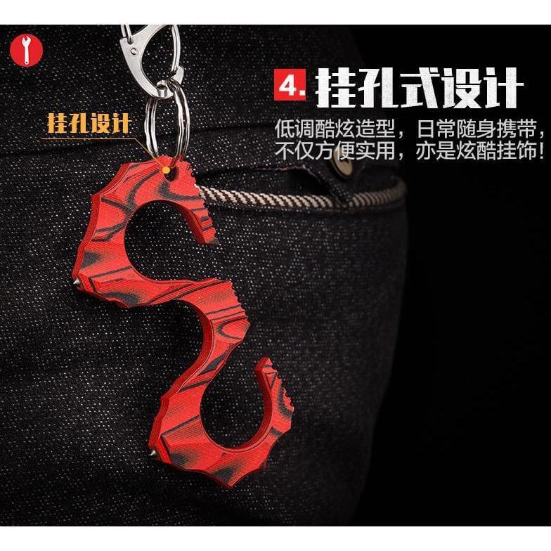 Ultraleichter G10-Seahorse-Dreifinger-EDC-Griffring