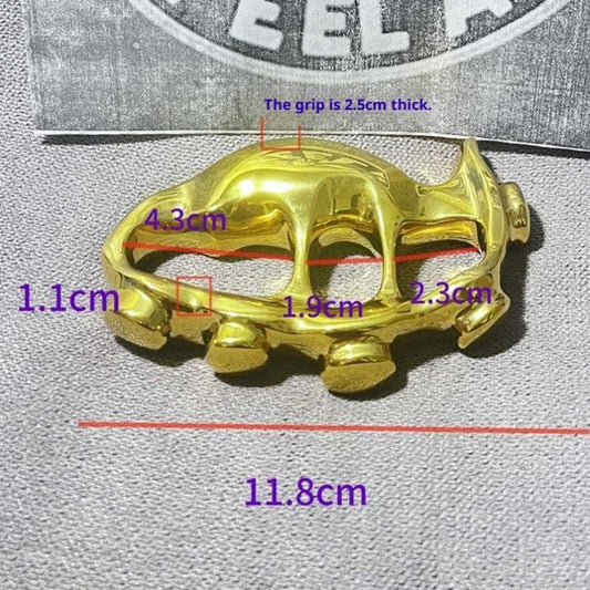 Solid Brass Left‑Right Hand Compatible Creative Mirror‑Polished EDC Collectible Tool