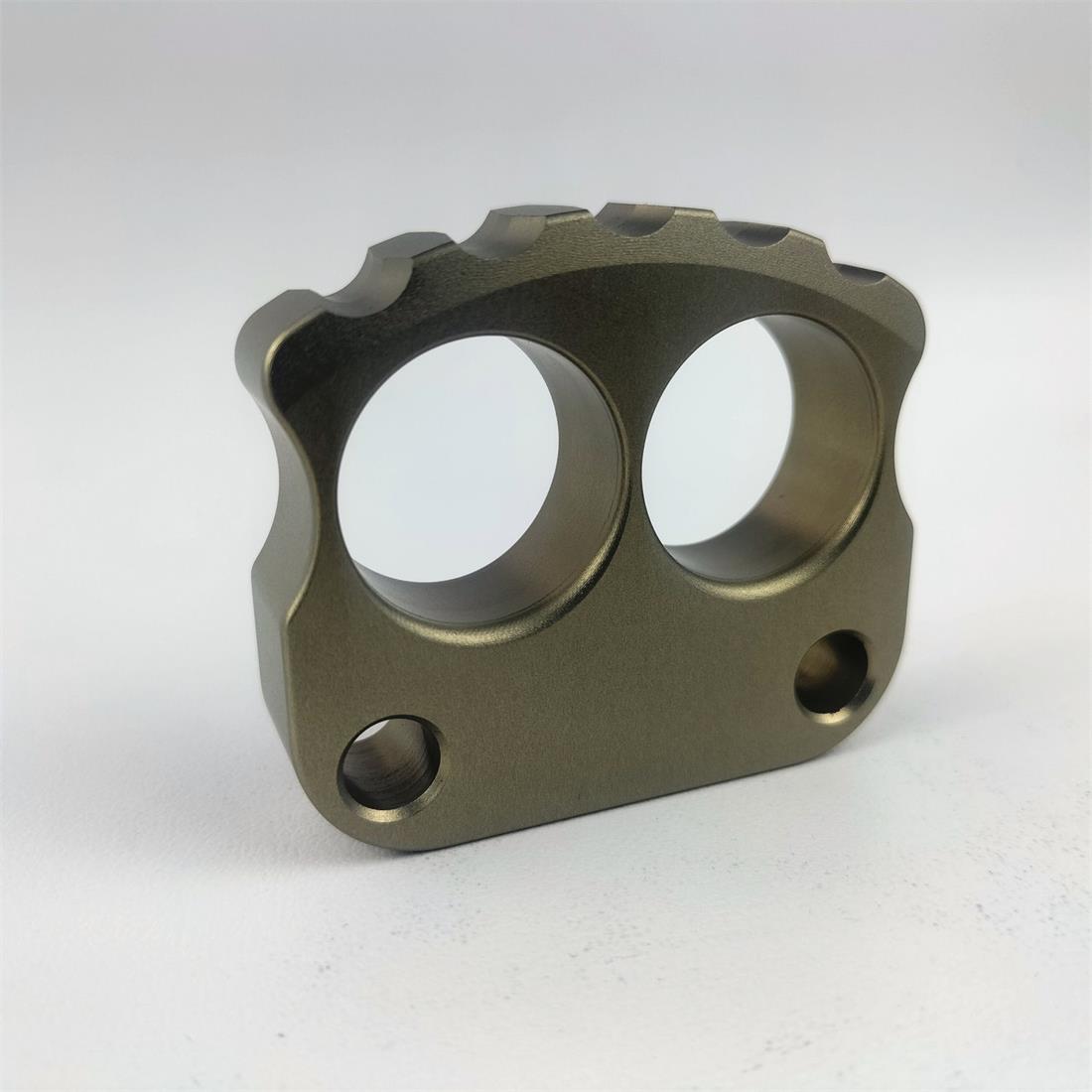 Verdickter Zweiloch-Aluminium-Mini-Schädel Tragbares EDC-Werkzeug