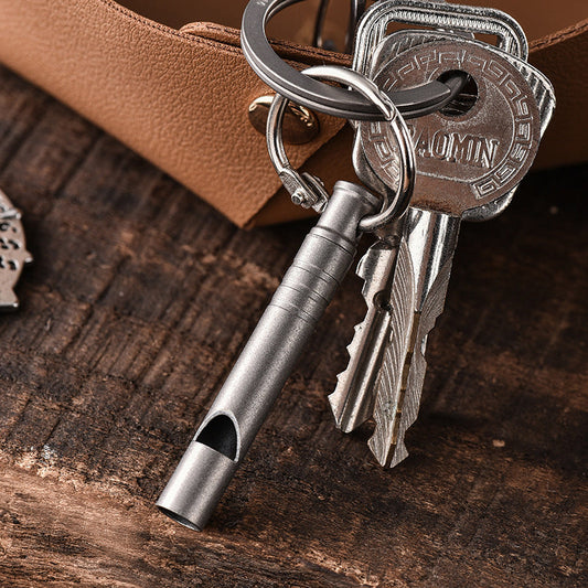 Decibel Titanium Whistle Outdoor Edc Backpack Pendant Tool