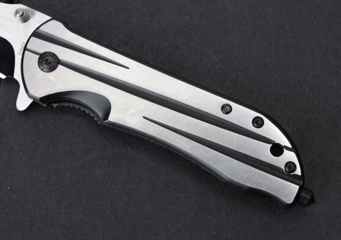 DA67 Silver CNC‑Ground All‑Steel Folding EDC Tool