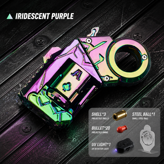 Agent Fission Fidget Launcher iridescent purple rainbow gloss dual‑mode fidget shooting toy collection 1