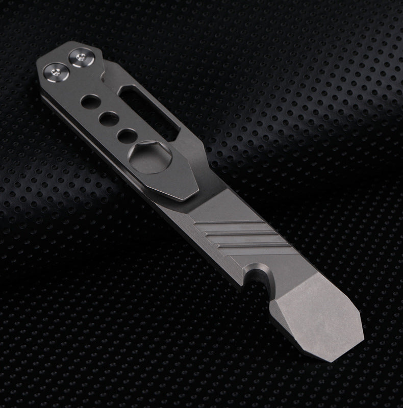TC4 Lega di Titanio Apribottiglie Utensile Multifunzione Portatile EDC