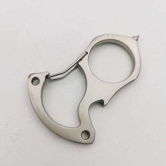 Single Alloy Steel Carabiner Keyaccessoryr Outdoor Bottle Opener Tool