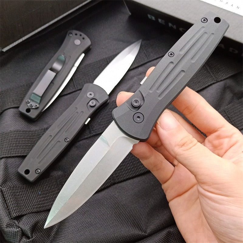 BM3551 Utensile Pieghevole da Esterno in Acciaio 154CM Stonewashed Nero