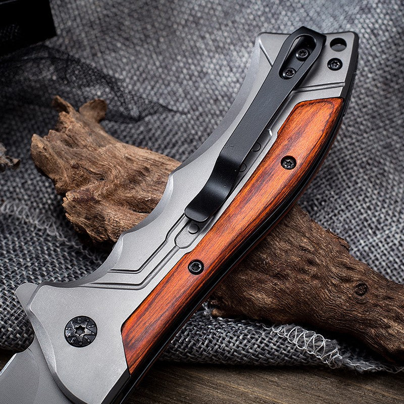 Outdoor Klappbares 59 HRC Säure-Holz Taschen-EDC-Werkzeug