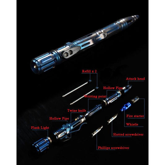 T-05 Titanium Coated Tactical Pen Flashlight - Tacsafeworld EDC Gadgets