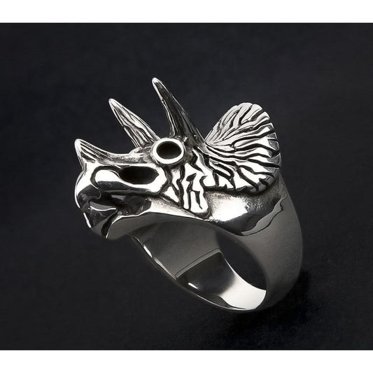 Triceratops Full Stainless Steel Spiked Self Defense Ring - Tacsafeworld EDC Gadgets