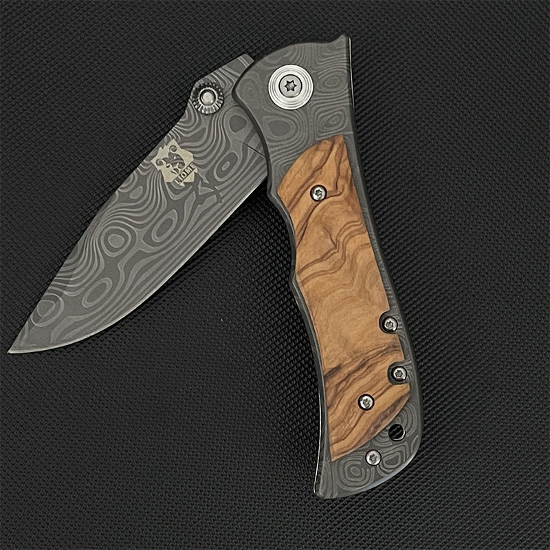 Liome 339 Damast Taschenklappmesser Outdoor EDC Werkzeug