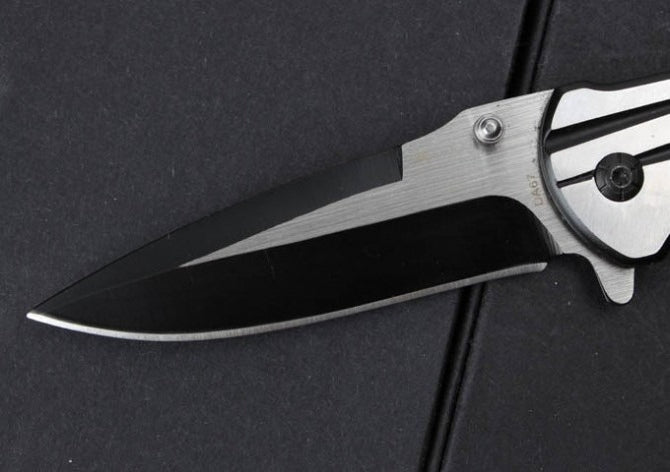DA67 Silver CNC‑Ground All‑Steel Folding EDC Tool