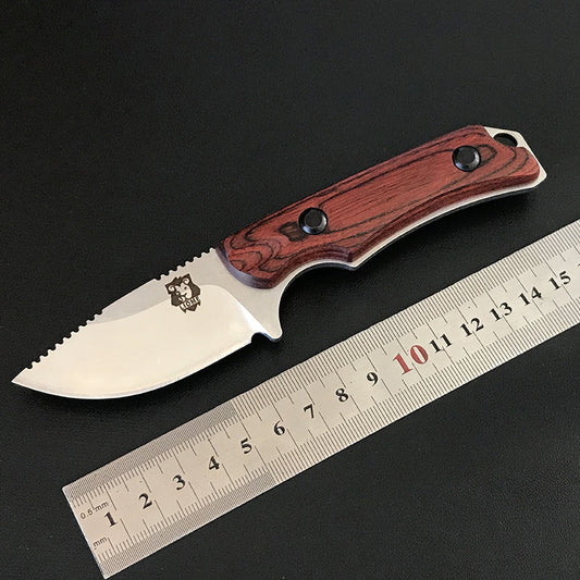 Liome 15017 Red‑Brown Wood Handle Pocket EDC Tool