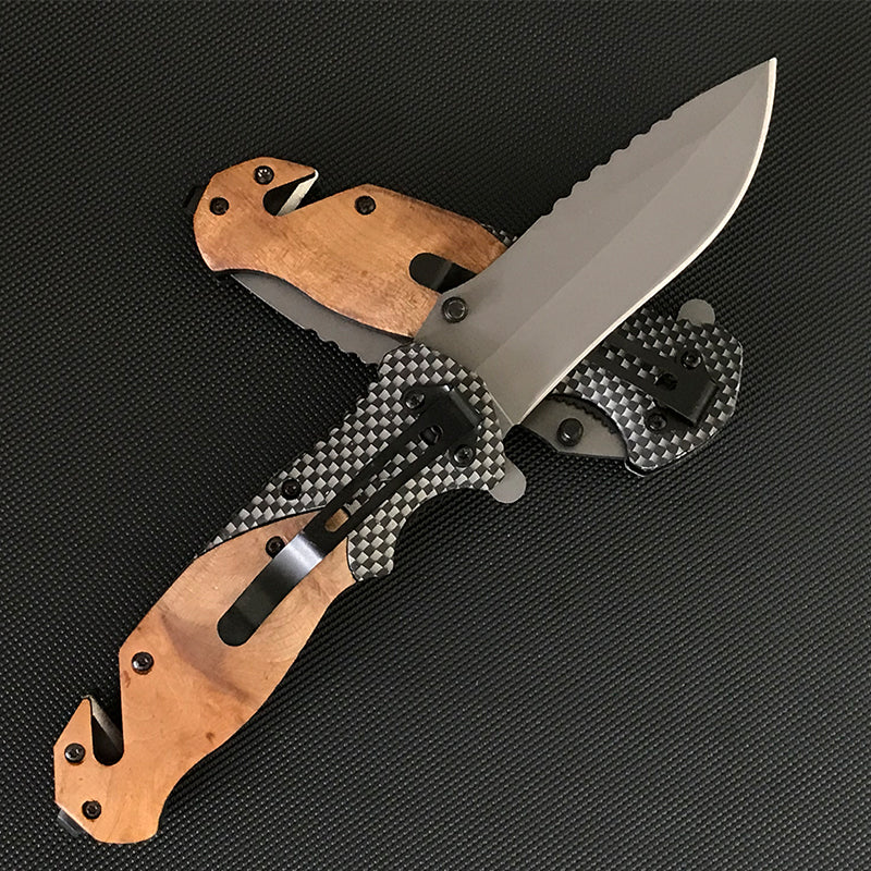 Liome X50 Tascabile da Esterno Multifunzione Pieghevole Manico in Legno Strumento EDC