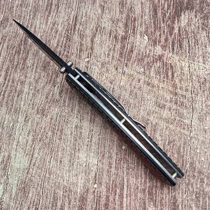 J21 440‑Steel Carved Wood‑Handle Folding Outdoor EDC Utility Tool