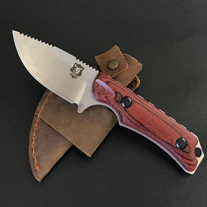 Liome 15017 Strumento tascabile EDC con manico in legno rosso-marrone