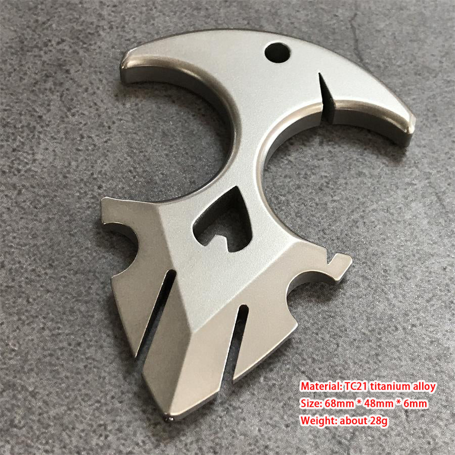 Strumento portatile da esterno in titanio decorativo TC21