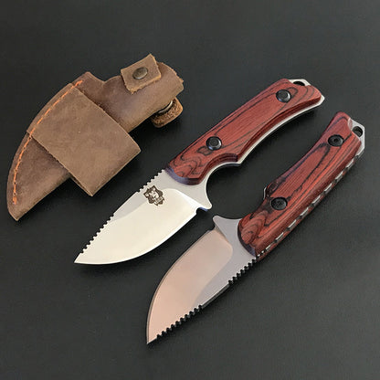 Liome 15017 Strumento tascabile EDC con manico in legno rosso-marrone