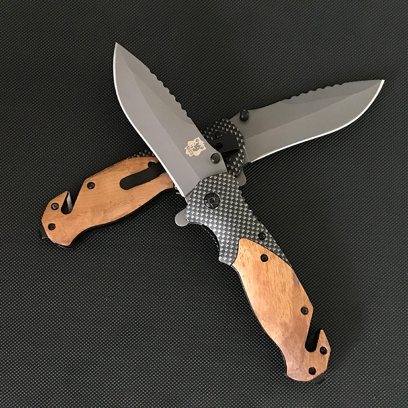 Liome X50 Tascabile da Esterno Multifunzione Pieghevole Manico in Legno Strumento EDC
