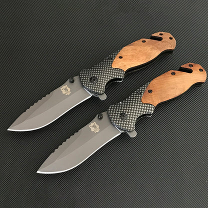 Liome X50 Tascabile da Esterno Multifunzione Pieghevole Manico in Legno Strumento EDC