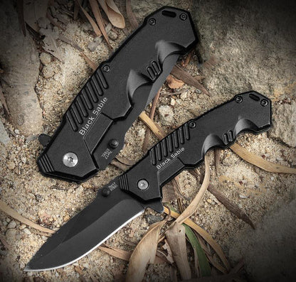 Portable Folding Outdoor Black Pocket Tool Large and Small Size