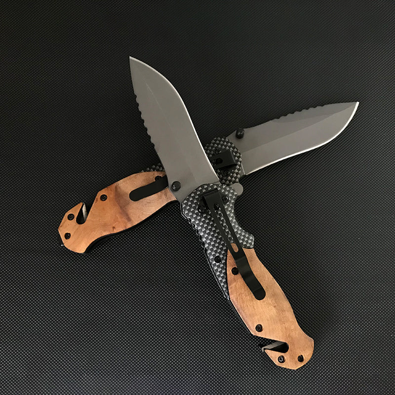 Liome X50 Tascabile da Esterno Multifunzione Pieghevole Manico in Legno Strumento EDC