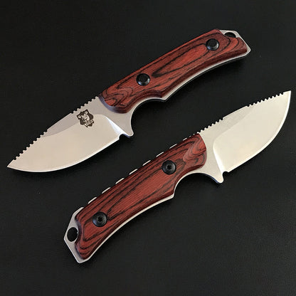Liome 15017 Strumento tascabile EDC con manico in legno rosso-marrone