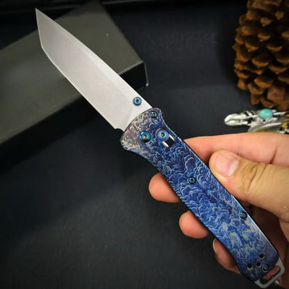 BM537BK TC4‑Titanium‑Alloy Lightning‑Pattern Outdoor Folding EDC Tool