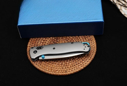 BM535-3 Silver Titanium Handle S90V Outdoor Folding Tool