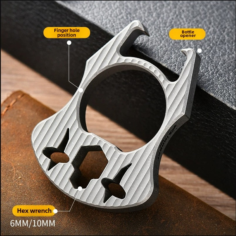 Mini-Multifunktions-Titan-Flaschenöffner-EDC-Tool für den Schlüsselanhänger