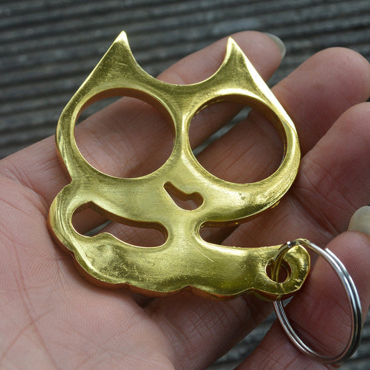 Zinc Alloy Cat with Crooked Smile Outdoor Keyaccessoryr Portable EDC Tool