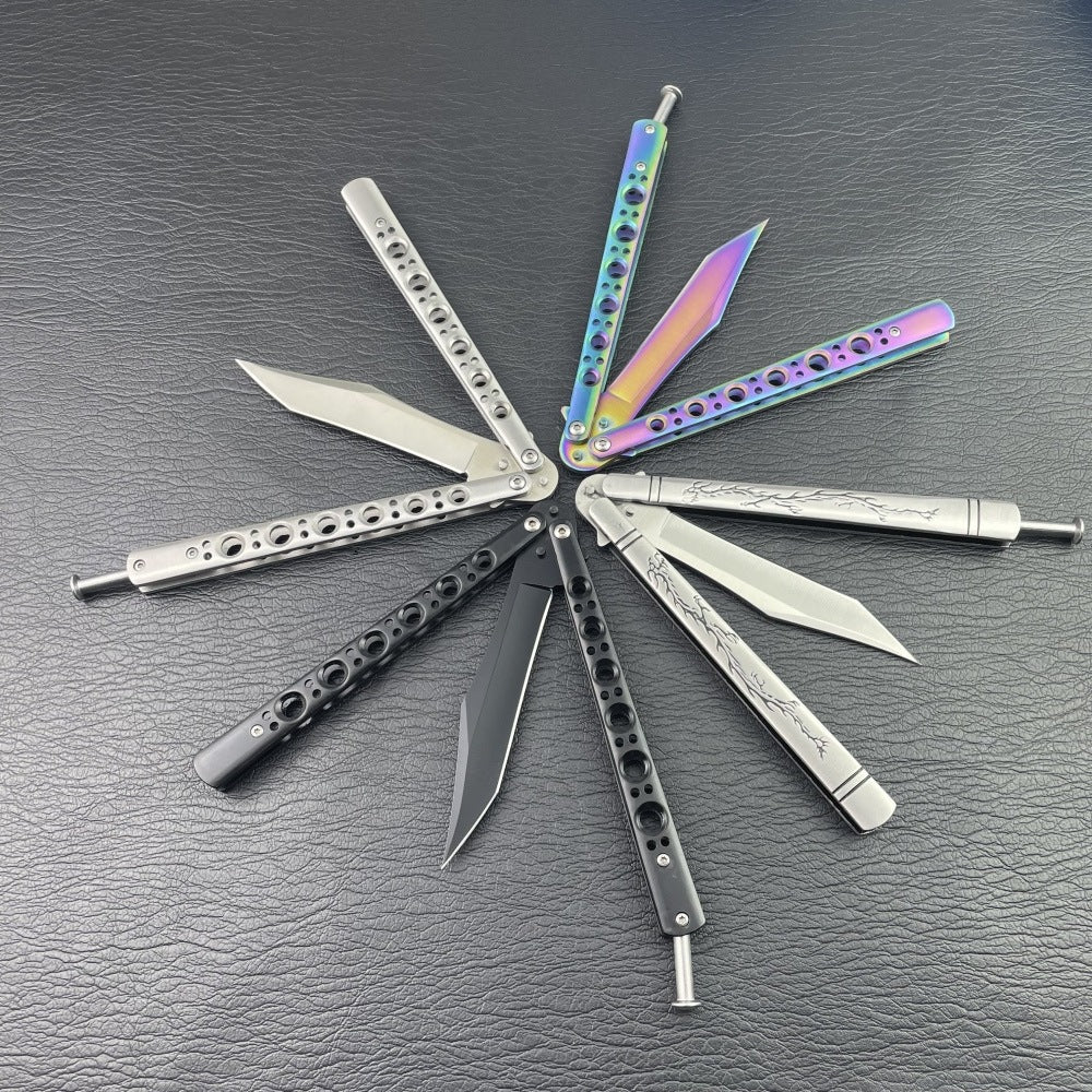 Tragbares Outdoor-Klappwerkzeug aus Edelstahl mit stumpfer Klinge