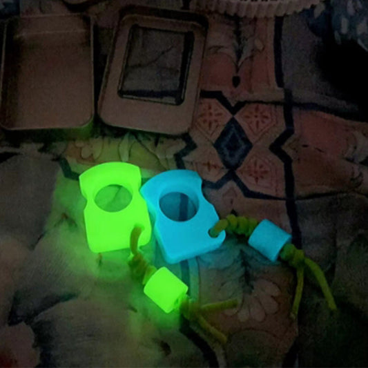 Utensile da esterno EDC portatile in plastica PA fluorescente a foro singolo