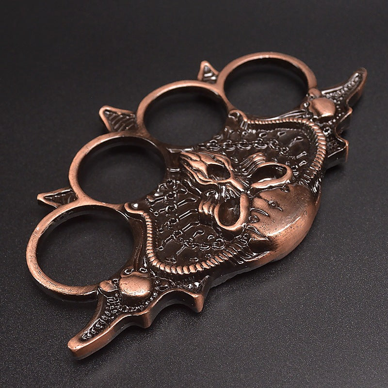 Vintage Bearded‑Skull Zinc Alloy EDC Hobby Collectible Ornament
