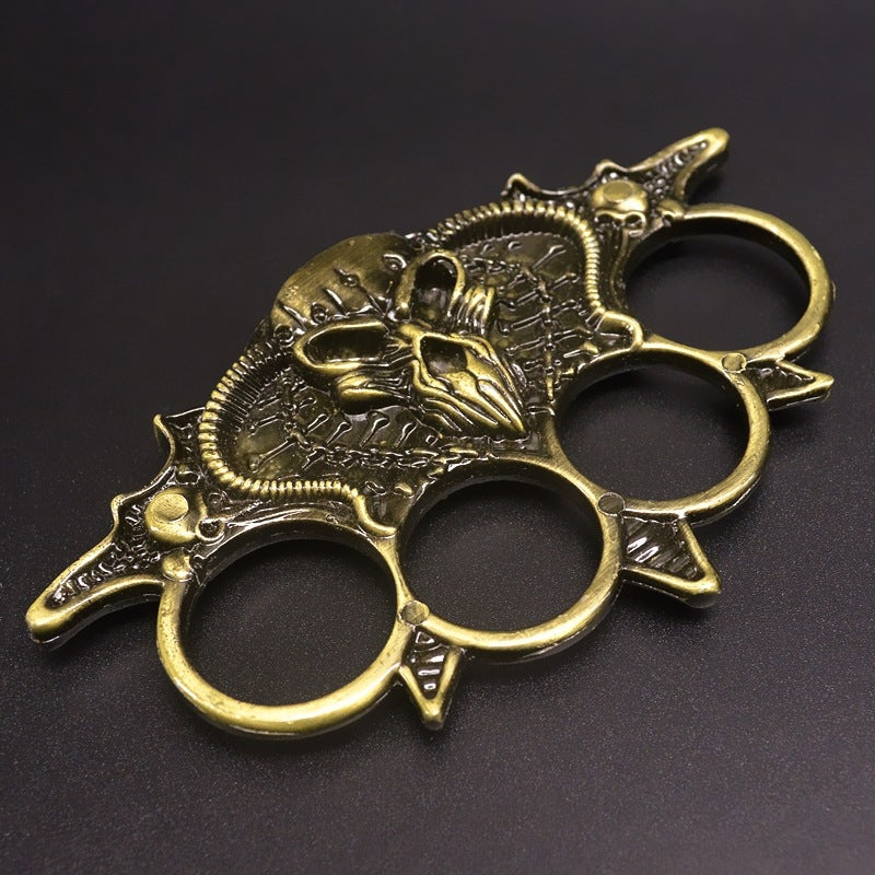 Vintage Bearded‑Skull Zinc Alloy EDC Hobby Collectible Ornament