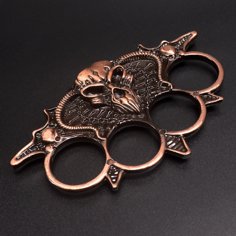 Vintage Bearded‑Skull Zinc Alloy EDC Hobby Collectible Ornament