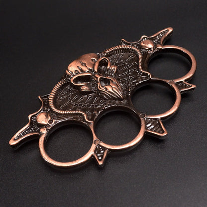 Vintage Bearded‑Skull Zinc Alloy EDC Hobby Collectible Ornament