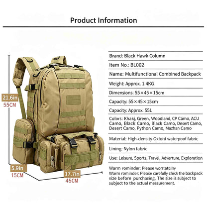 Multifunctional Outdoor Combination Backpack