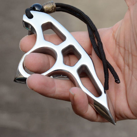 Strumento EDC in Acciaio Rinforzato a Foro Singolo con o senza Corda di Fissaggio