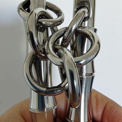 304‑Stainless‑Steel Mini Dual‑Stick Martial Arts Practice Prop