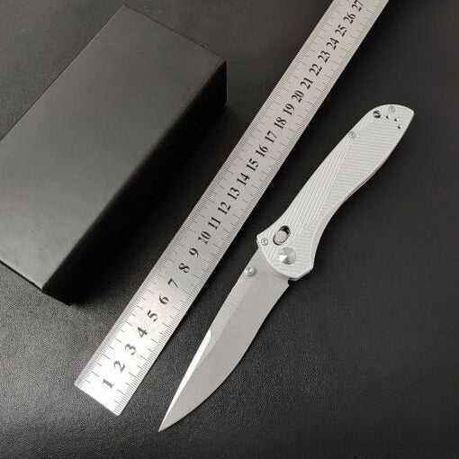 BM710 Weiß Aluminiumlegierung Griff 8cr13 Outdoor-Klappwerkzeug