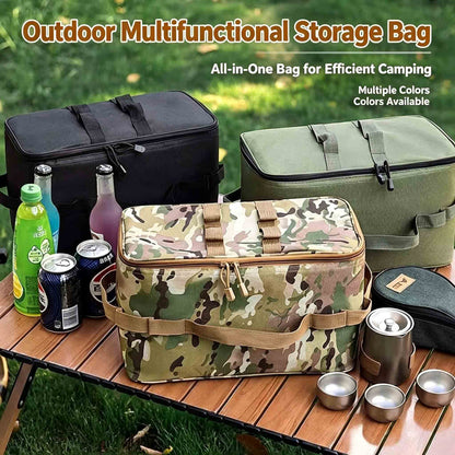 Camping Cookware Storage Bag, Outdoor Portable Picnic Gear Carry Bag