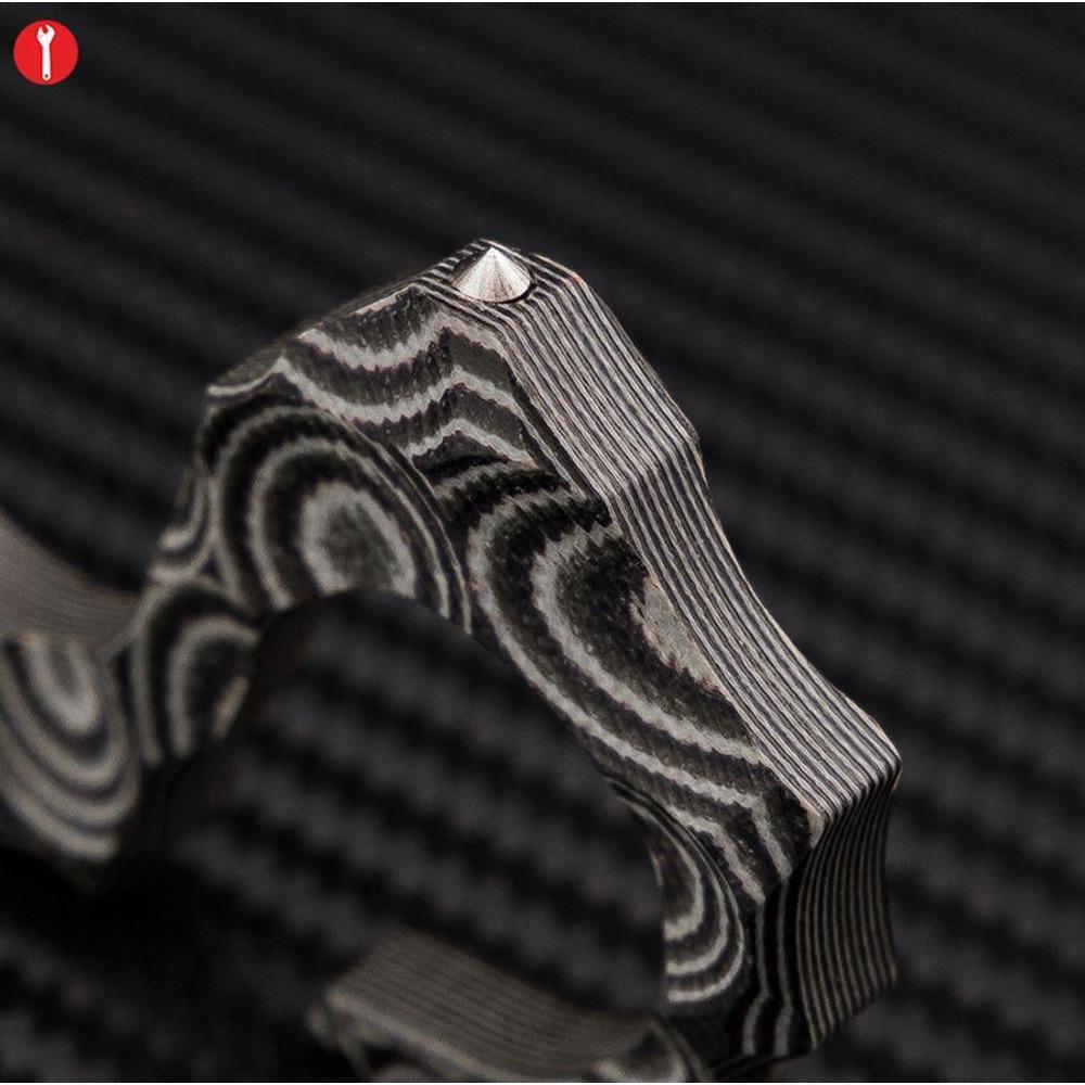 Ultraleichter G10-Seahorse-Dreifinger-EDC-Griffring