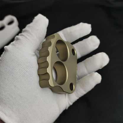 Mini Teschio in Alluminio Ispessito a Due Fori, Strumento EDC Portatile