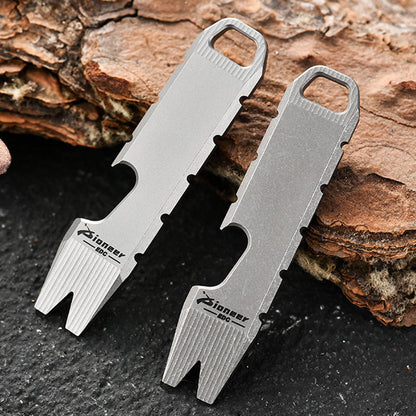 Mini-Flaschenöffner aus Titan, EDC-Tool, Schlüsselanhänger, Rucksack, leicht zu tragen
