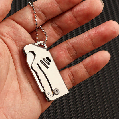 Mini Apribottiglie da Portachiavi Pieghevole Strumento EDC