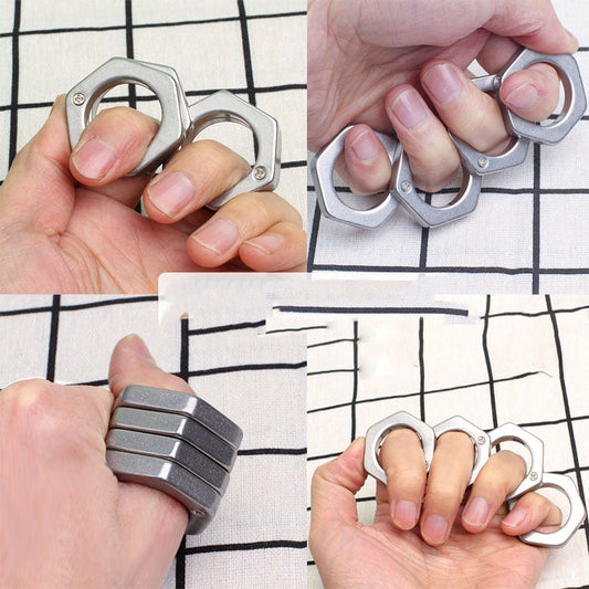 Removable Hex‑Shape Stainless‑Steel Hobby Fidget Ornament